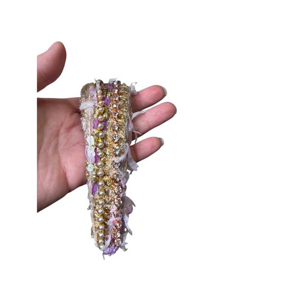 Minime Paris, Handmade Tweed Headband, 3 Rows, Light Purple